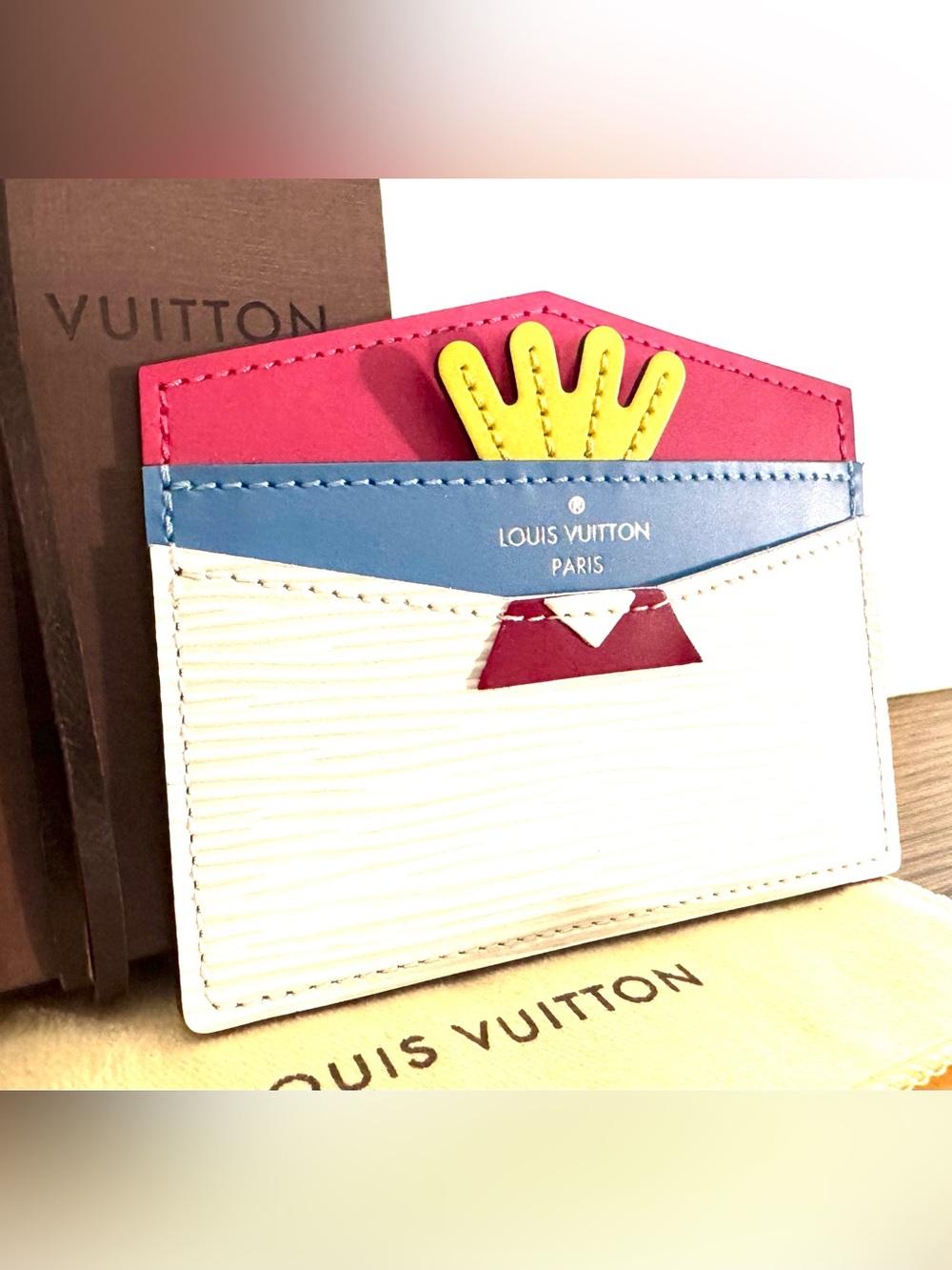 LOUIS VUITTON Rare Kabuki Epi Leather Card Holder NWOT Unused